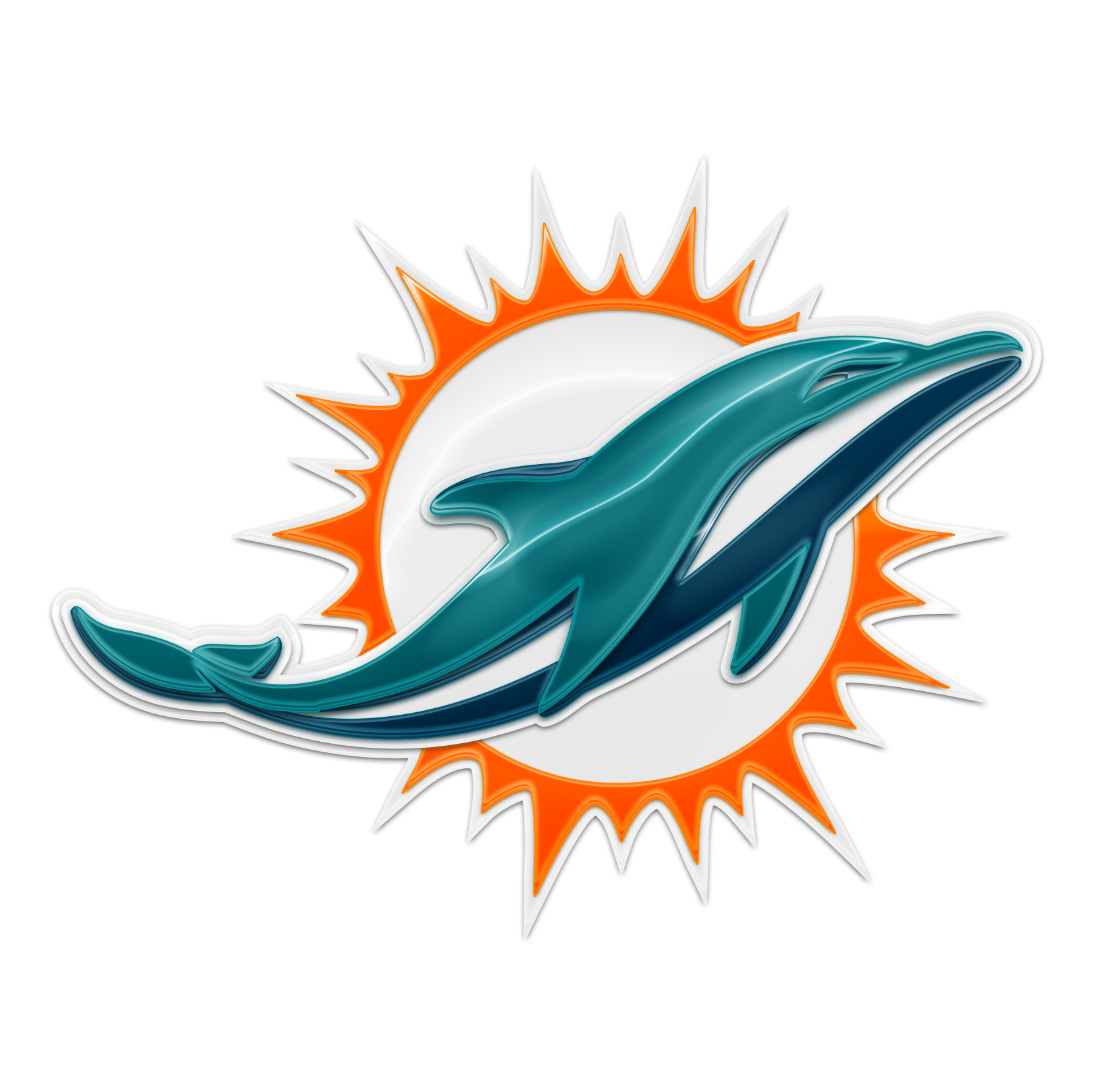 Miami Dolphins Crystal Logo iron on paper